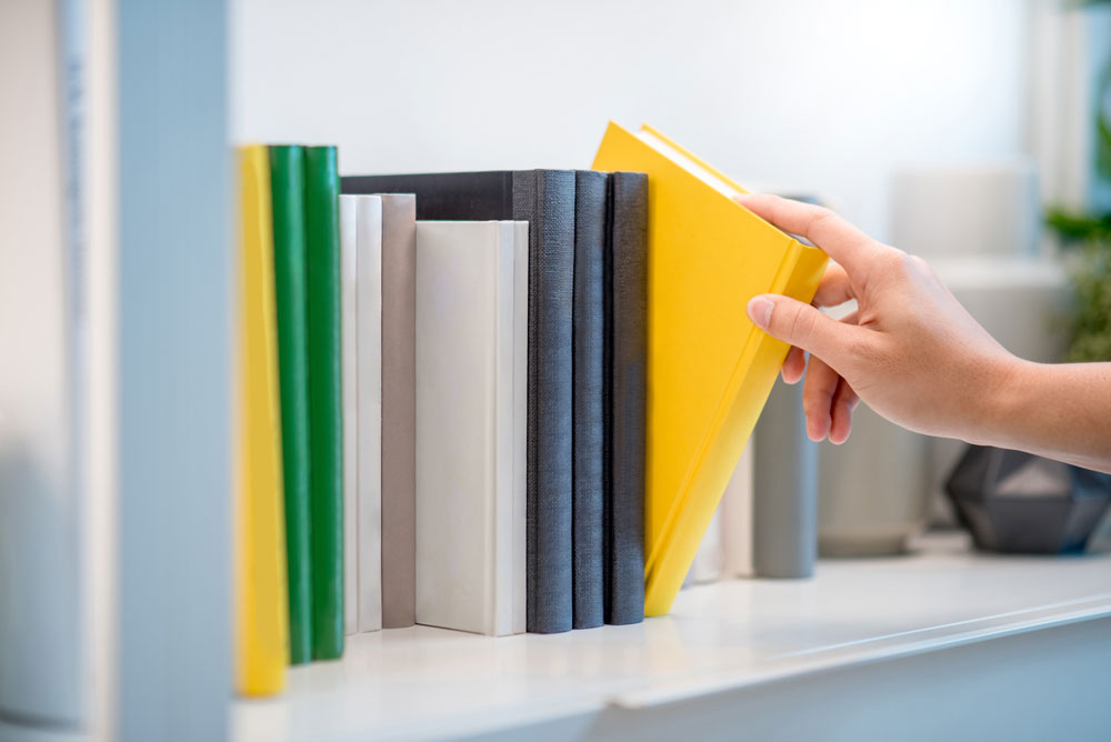 books on a shelf