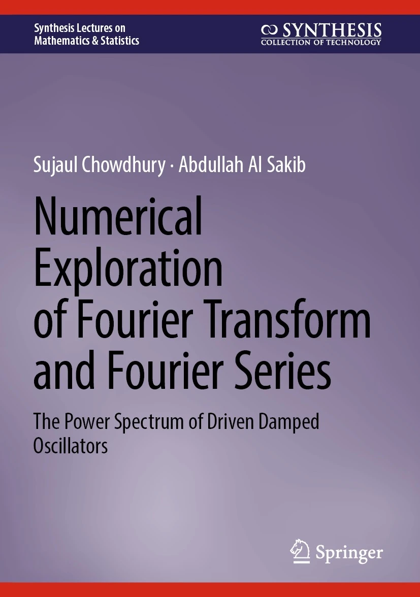 Book cover of Numberical Exploration of Fourier Transform and Fourier Series. The cover is a plain gradient of a gray-purple cover.