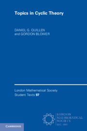 Book cover of Topics in Cyclic Theory by Daniel G. Quillen and Gordon Blower. The cover is a solid blue cover with the title in white.