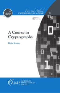 Cover of 'A Course in Cryptography' by Heiko Knospe, featuring a minimalist design with the title and author's name prominently displayed on a solid background.